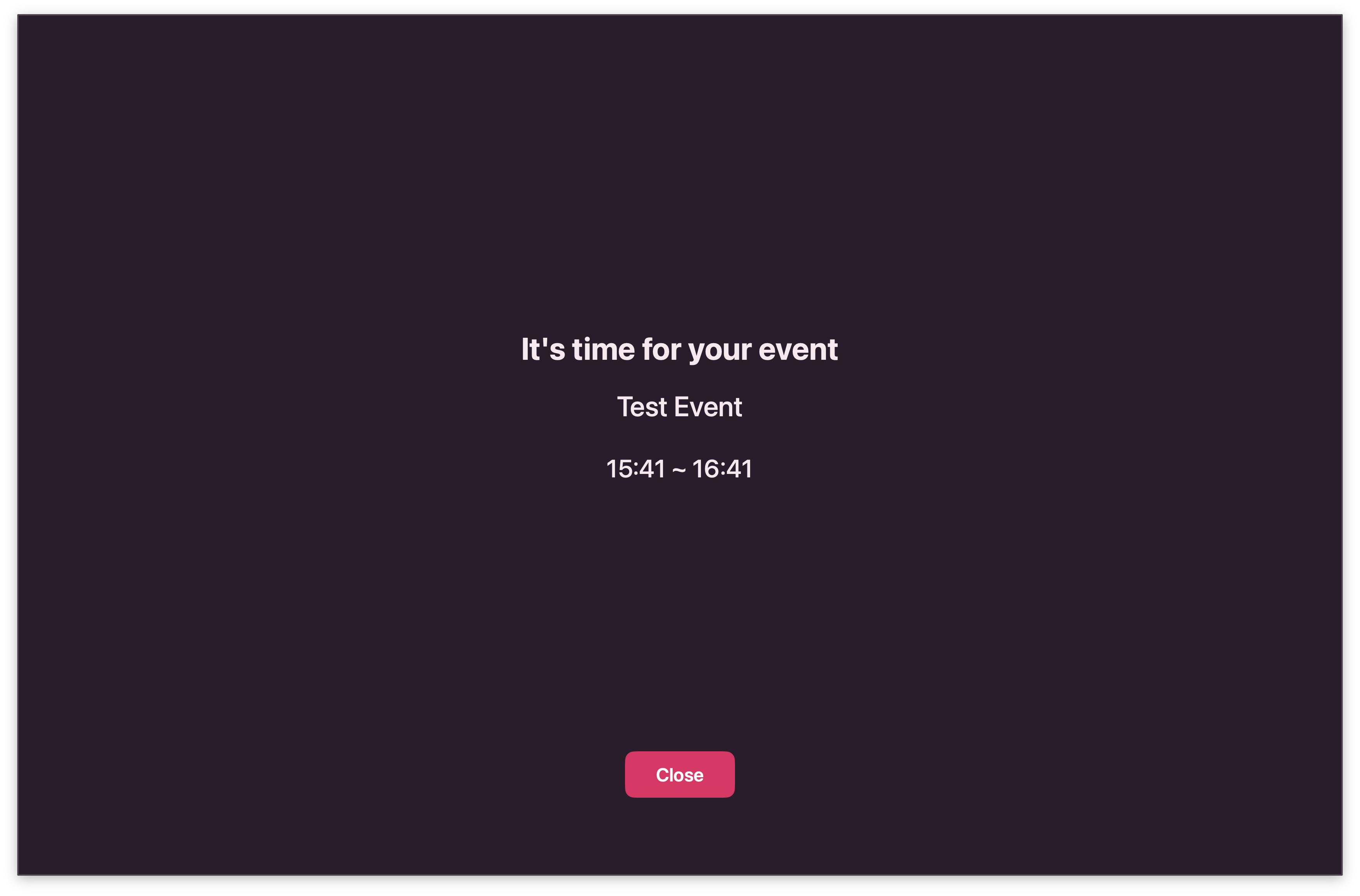 Full-screen notification